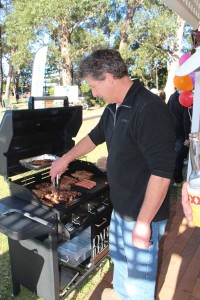 Mr Biggles on BBQ duty